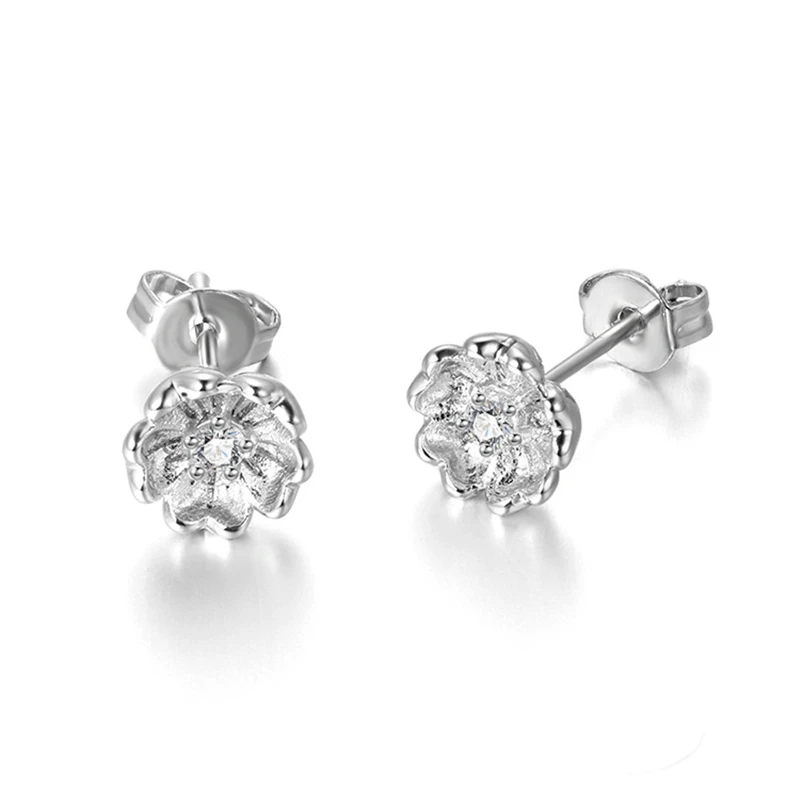 Новые серьги S925 Серебряные иглы Платиновые циркониевые обработка серебра