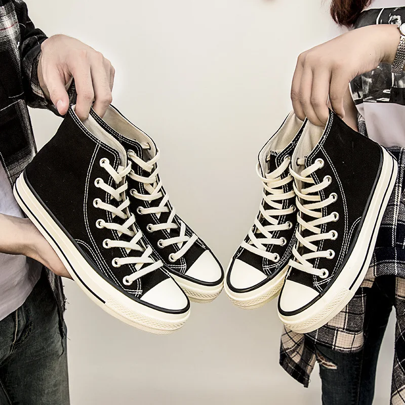 Men Casual Shoes High Top Mens Canvas For Woman Walking Fashion Flats Brand Students Sneakers 2020 New Spring Autumn | Обувь