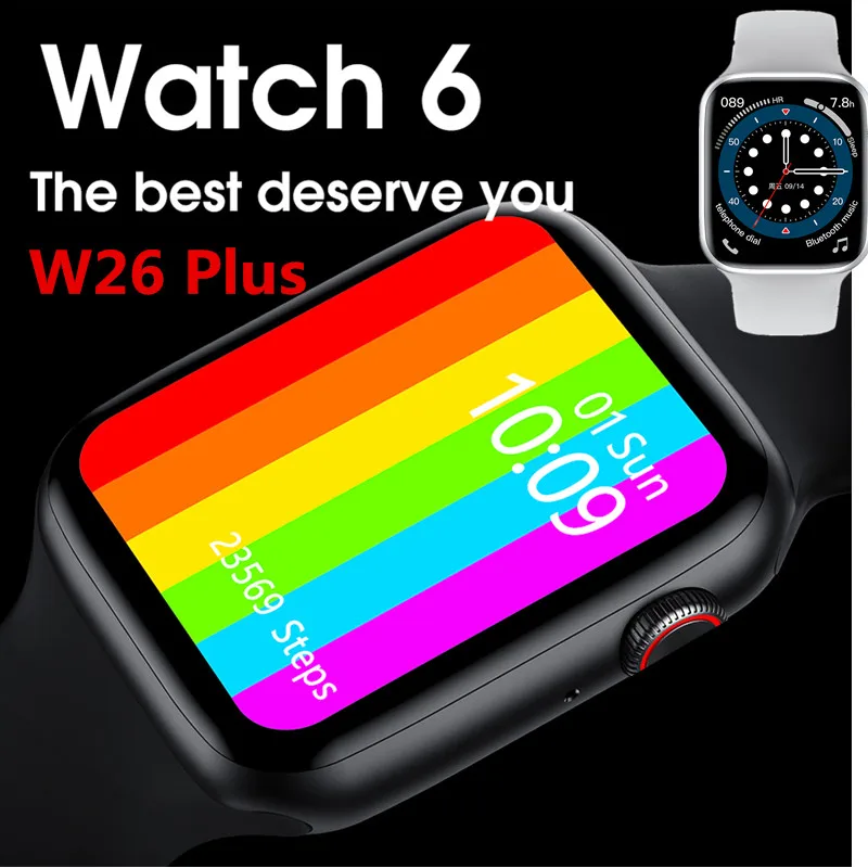 W26 + плюс 1 75 IPS Экран вызовов через Bluetooth сердечного ритма Смарт часы для мужчин и