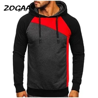 zogaa hoodies men plus size spring autumn mens hooded pullovers casual sweater fashion trend slim sweatshirts patchwork leisure