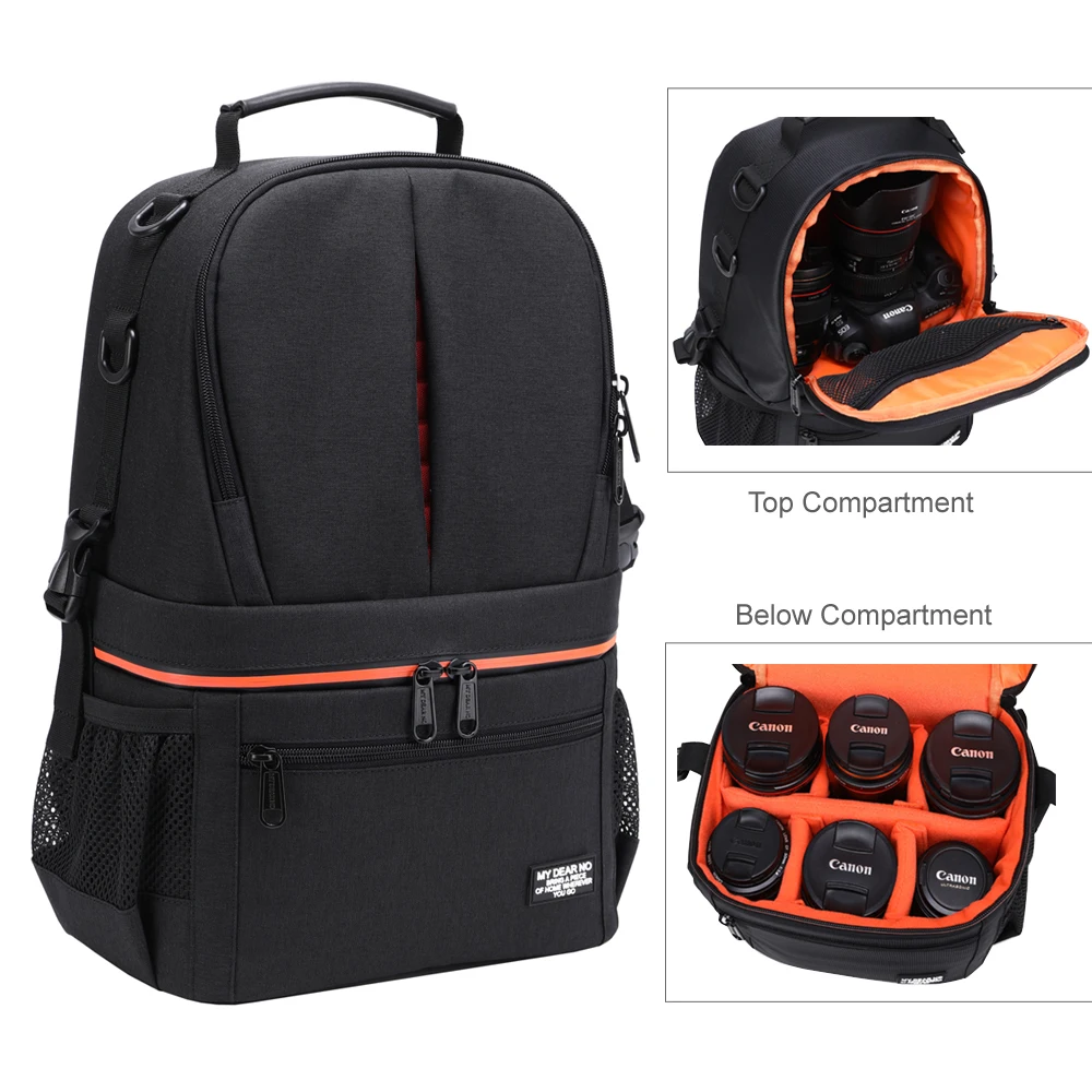 photo waterproof w rain cover shoulders backpack reflector strip men women video tripod carrying outdoor travel case video bag free global shipping