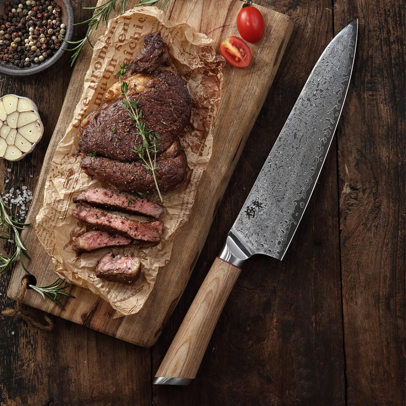 67 слойный стальной VG10 дамасский кухонный нож шеф повара ножи Gyuto Santoku мясницкий