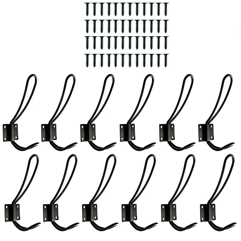 

12 шт. фермерские крючки с металлическими винтами, декоративные настенные деревенские Крючки для пальто, стойка, винтажный органайзер, подве...