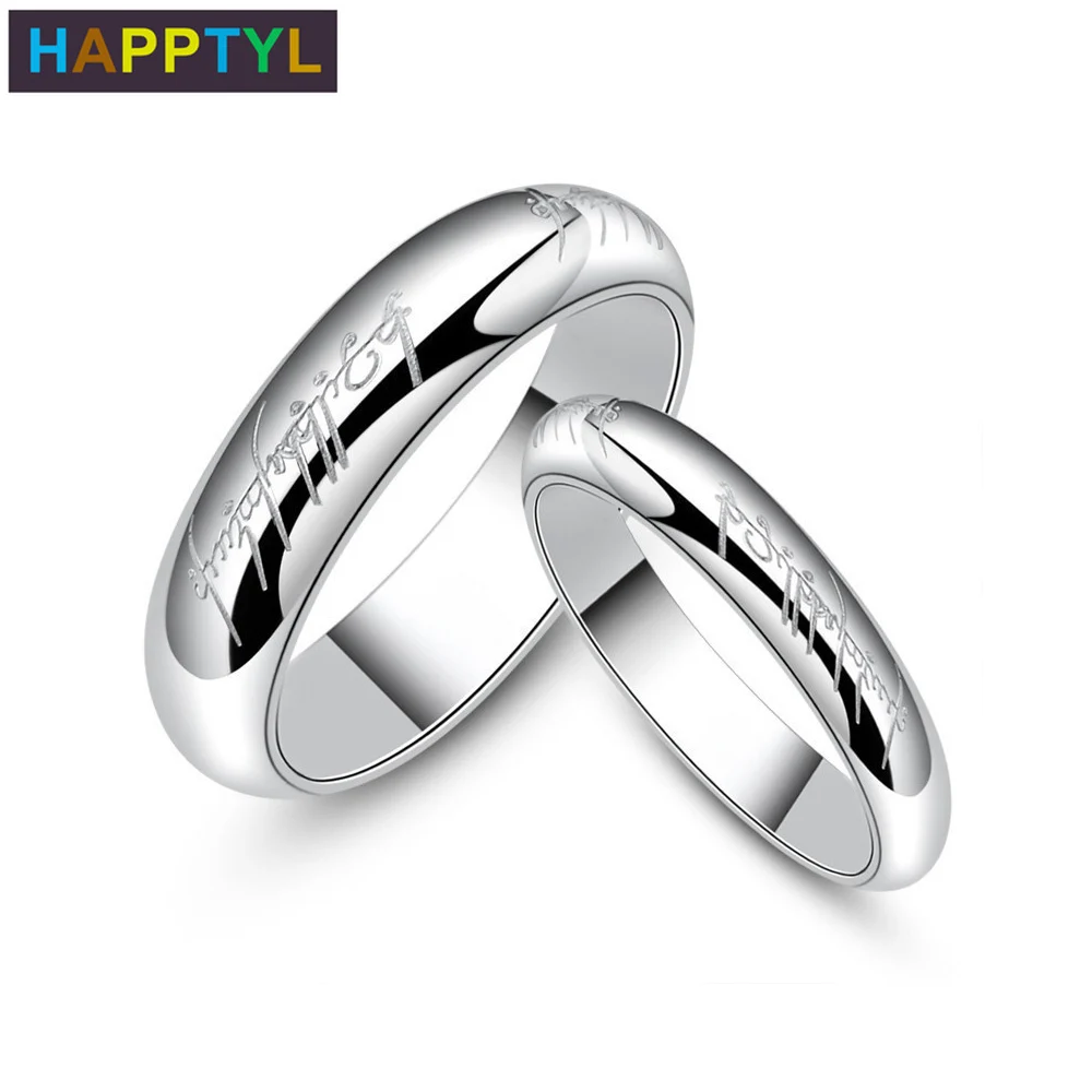 

HAPPTYL 1Pcs 6mm Stainless steel Rings Magical Engagement Wedding Band Size 6-13