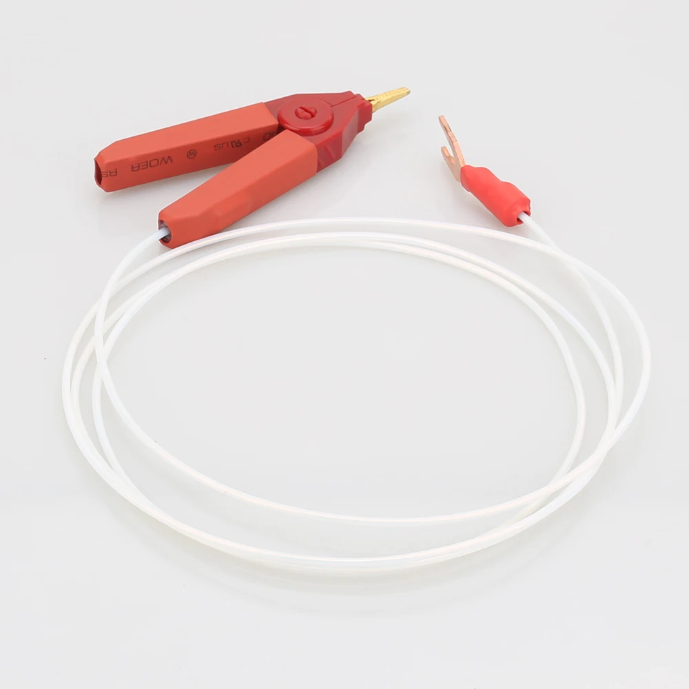 HIFI стерлингового серебра Аудио Кабель Spade к Аллигатор Кабельный штекер для GND