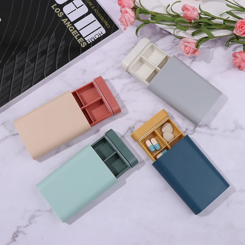 

6 Slots Moisture-proof Pill Box Portable Pill Cases Travel Dispen Storage Container Colorful Drug Dispenser Packing Container
