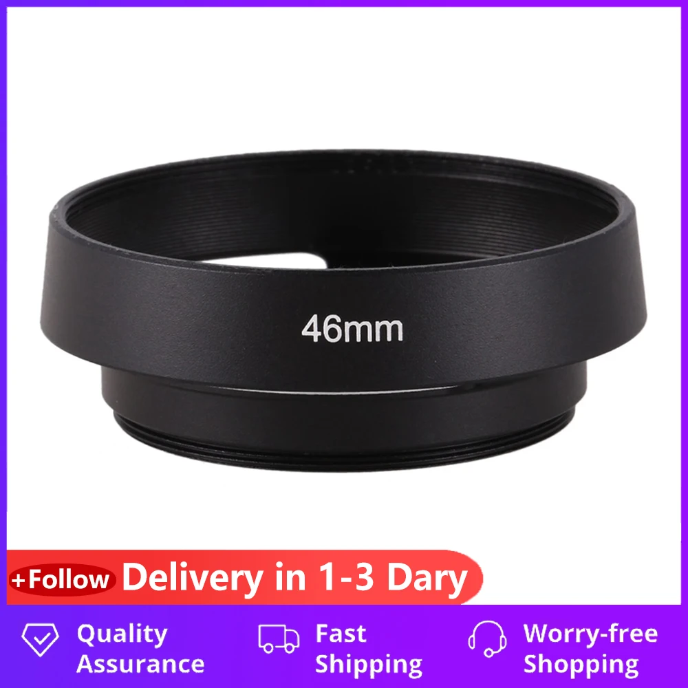 

Black 46mm Metal Lens Hood for 25mm F1.4 35mm F1.6 50mm F1.8 mirrorless
