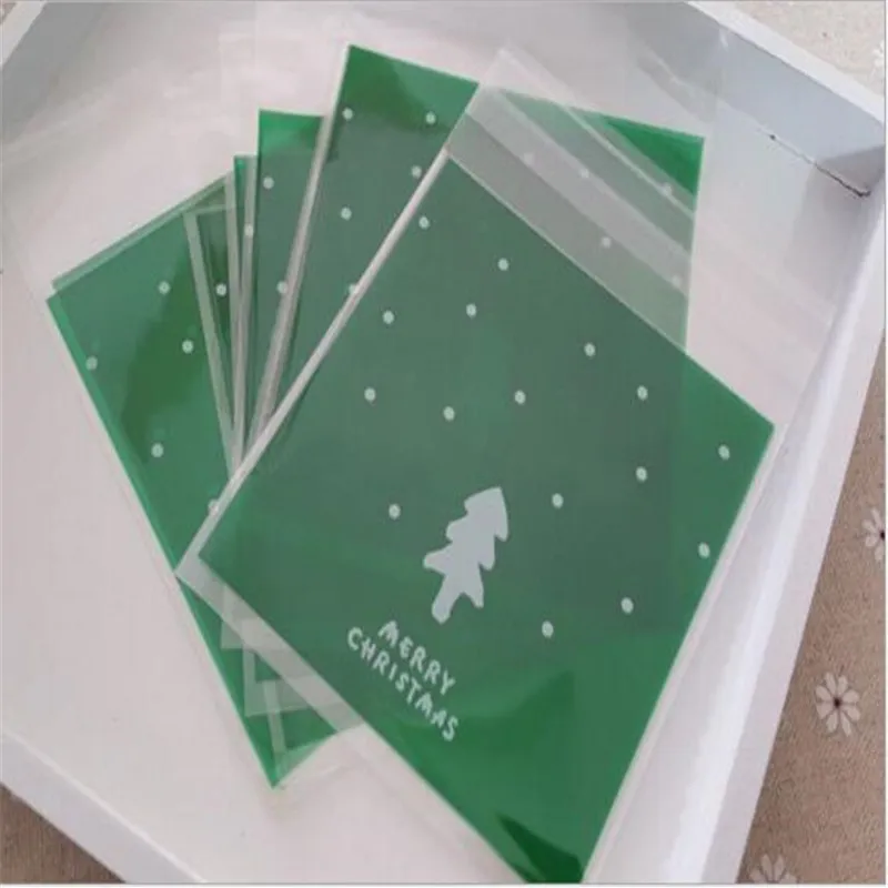 100 шт./упак. с рождественскими конфетами самоклеящийся пакет Елочная гирлянда