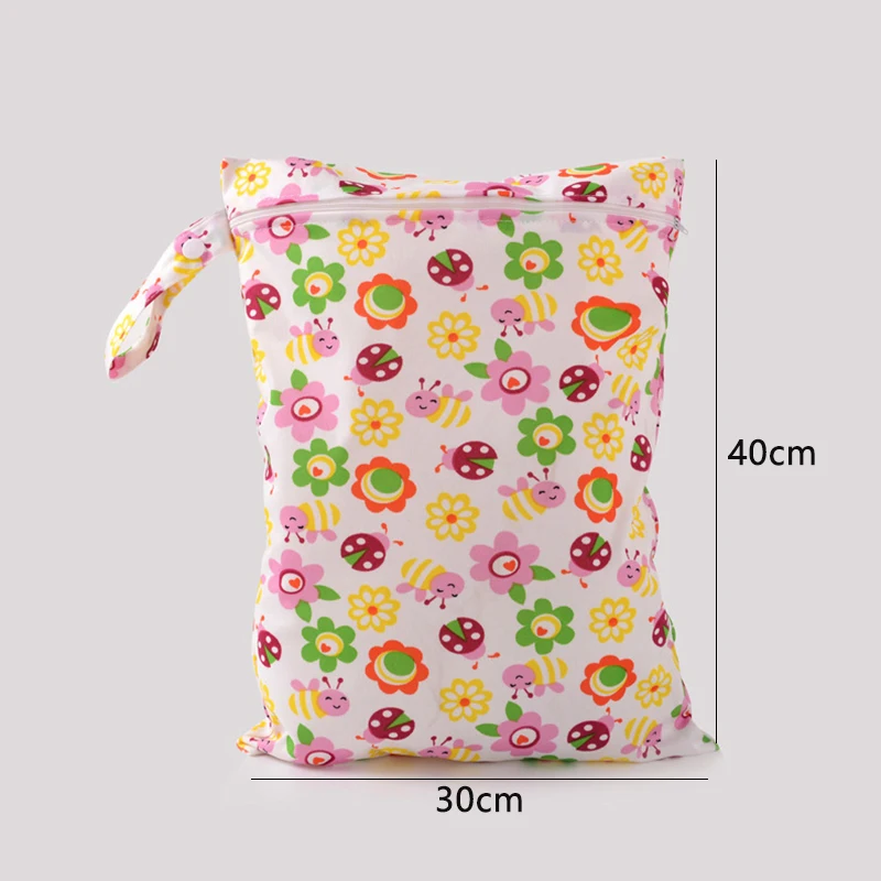 Waterproof Changing Wet Bag Baby Cloth Diapers Backpacks Organizer Pouch 30X40CM Diaper Bags Printed Single Pocket | Дом и сад