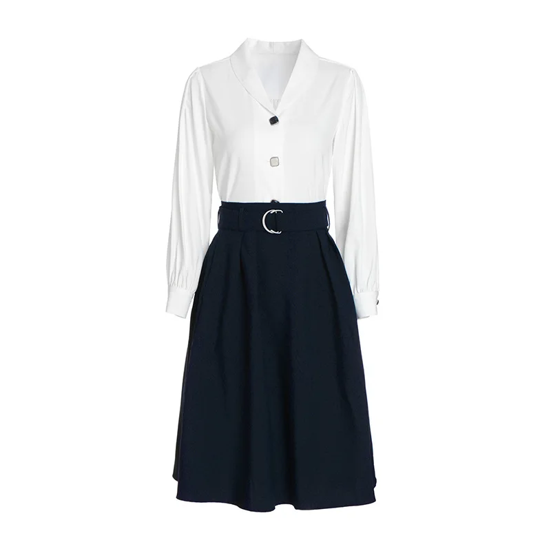 

Suit women's professional shirt temperament line skirt light ripe style ol women's wear 2020 early autumn new