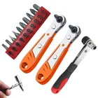 Шестигранный ключ с храповым механизмом, быстроразъемный инструмент для ремонта, торцовый ключ, отвертка, металлические портативные принадлежности