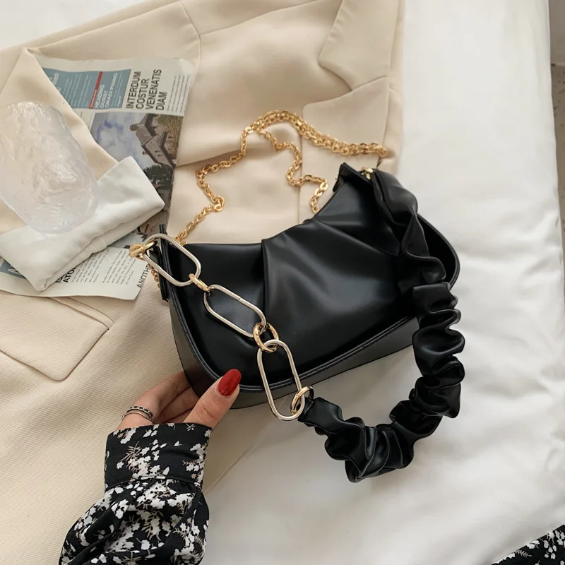 

Brand Bags Messenger Bags Women's Bags 2021 New Fashion One Shoulder Underarm Bag Texture Chain Folded Small Square Bag