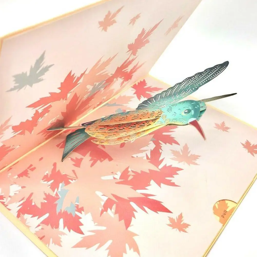 3D Up Открытки День Святого Валентина подарок открытка Кленовая птица для