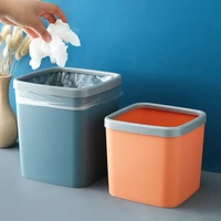 recycling plastic waste bin square office small storage waste bin household creative cubo basura kitchen accessories dm50wb