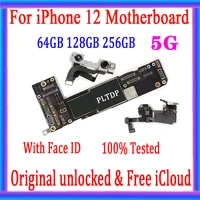 64gb 128gb 256gb for iphone 12 motherboard withno face id 100 original unlocked free icloud full test logic board support upda