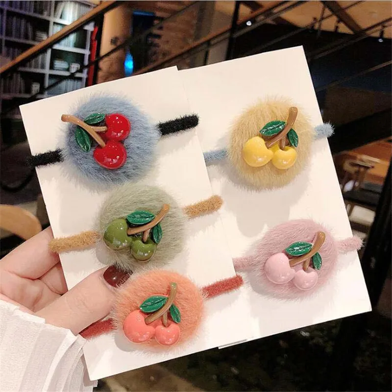 Эластичная повязка для волос с вишней женщин и девочек милый цветной ободок