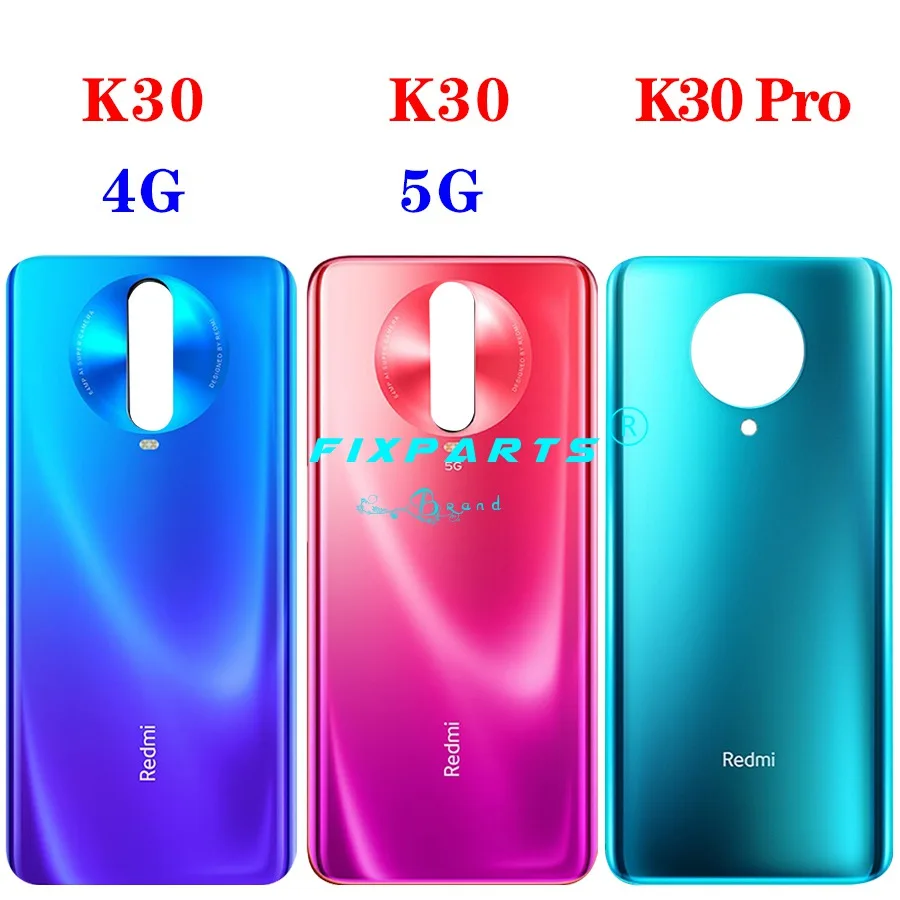 Задняя стеклянная крышка 4G 5G для Xiaomi Redmi K30 Крышка батарейного отсека Корпус