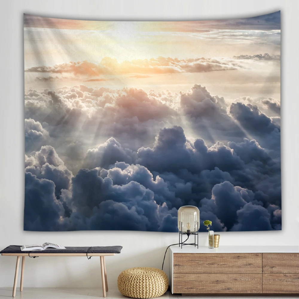 Конфетный небесно Розовый Настенный Гобелен из ткани тонкий полиэстер 3D