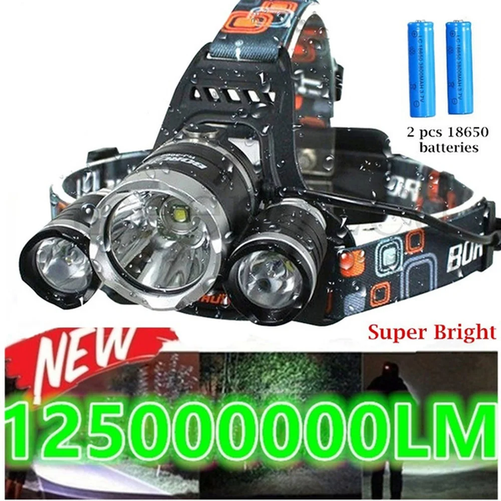 Headlamp Rechargeable Bright Led Headlight Powerful Helmet Flashlight for Fishing Hunting CampingTorch Lantern | Лампы и освещение