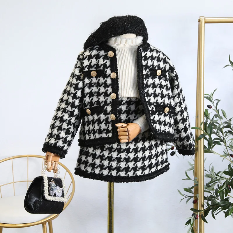 Набор ароматов для девочек Осень-зима 2019 Новое Модное детское пальто короткая