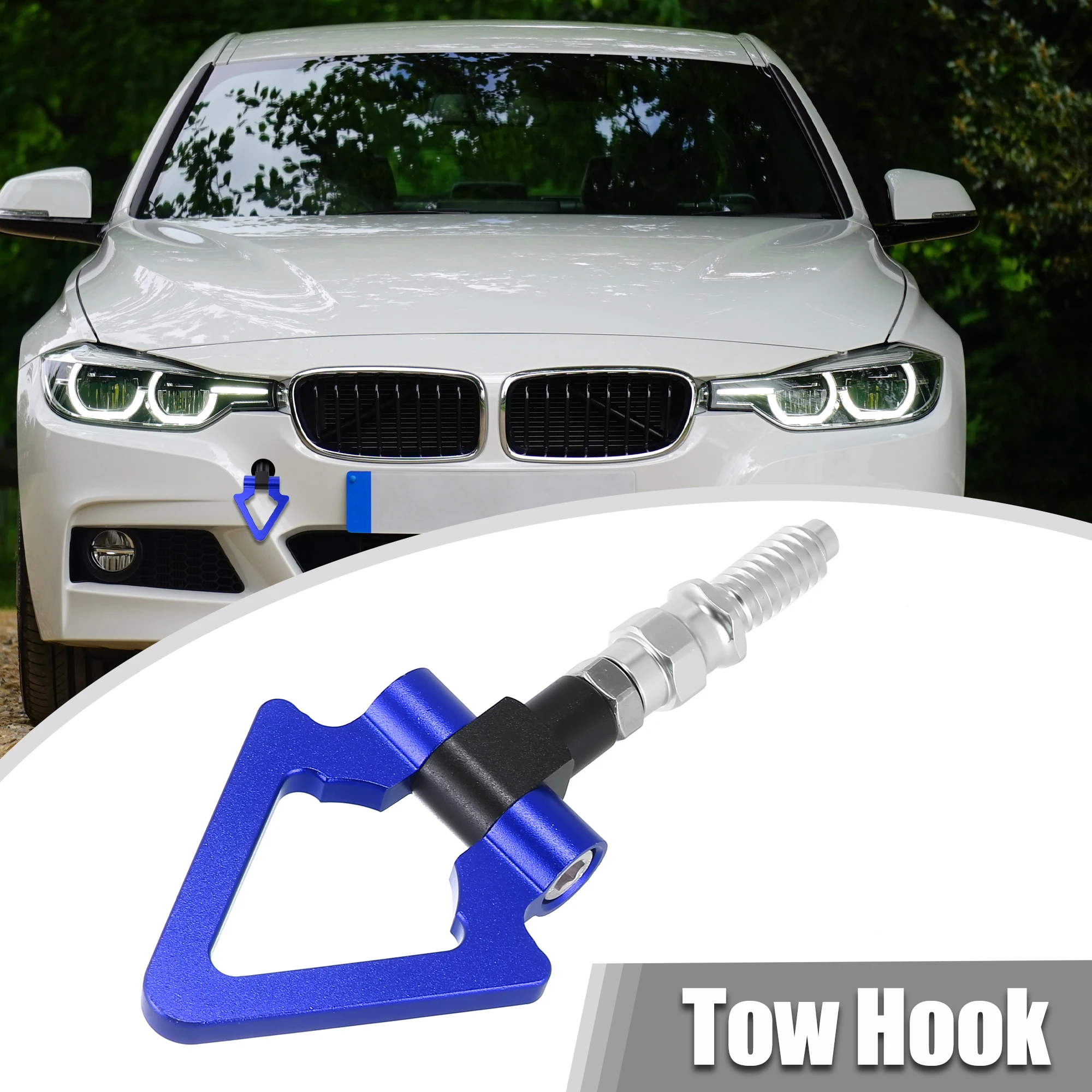 

X Autohaux Racing Towing Bars Screw On Tow Hook Triangle Ring for BMW 3 5 7 Series Z3 Z4 330xi 325i 540i for Mini Cooper