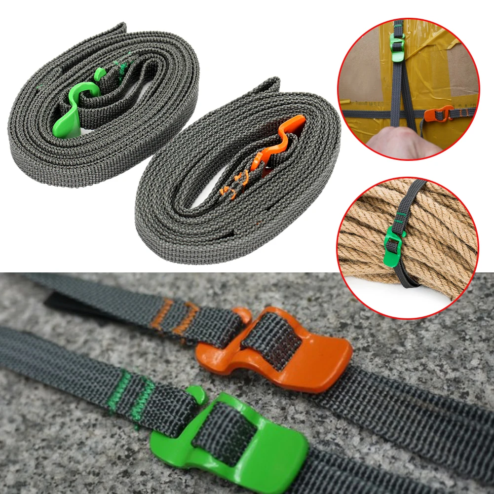 

200CM Load 125kg Durable Nylon Cargo Tie Down Luggage Lash Belt Strap with Cam Buckle Travel Kits Camping Luggage Strap