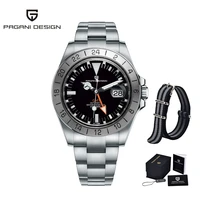 2021 pagani design mens gmt stainless steel automatic mechanical watch sapphire 200m waterproof clock luxury relogio masculino