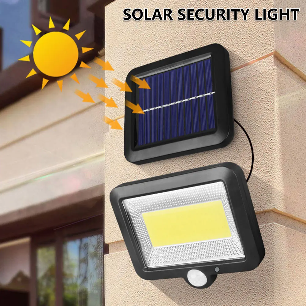 

100 COB Solar LED Light Outdoor PIR Motion Sensor Garden Security Lamp Illumination Waterproof Wall Light Outdoor Garage