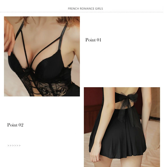 Женское шелковое ночное белье сексуальная ночная рубашка с маленькой грудью