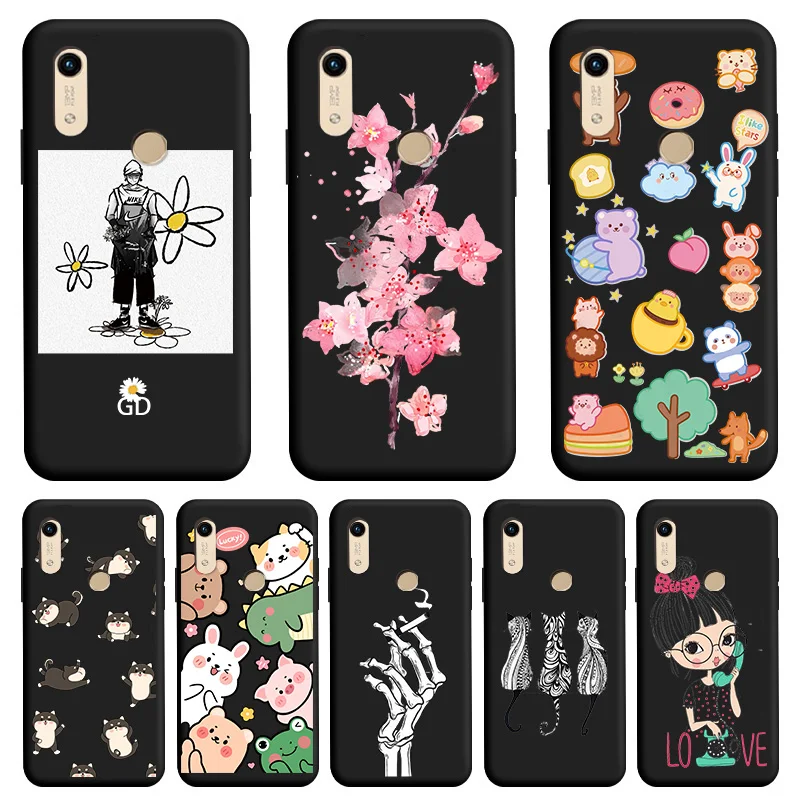 

Black Soft TPU Shell For Honor X10 Case Personality Tide Shell For Honor 9A 8A Pro HUAWEI Y6s Y6 Prime 2019 Case Silicone Cover