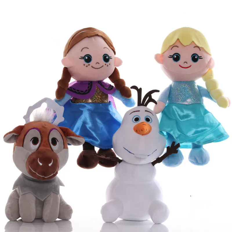 4 шт./компл. Disney мультфильма Холодное сердце принцесса Анна Эльза куклы снеговик