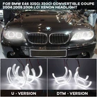 Дневной светильник комплект светодиодов глаза ангела кроя Стиль гало кольца DTM U Форма светильник для BMW E46 325ci 330ci купе 04-06 LCI ксенон головной светильник