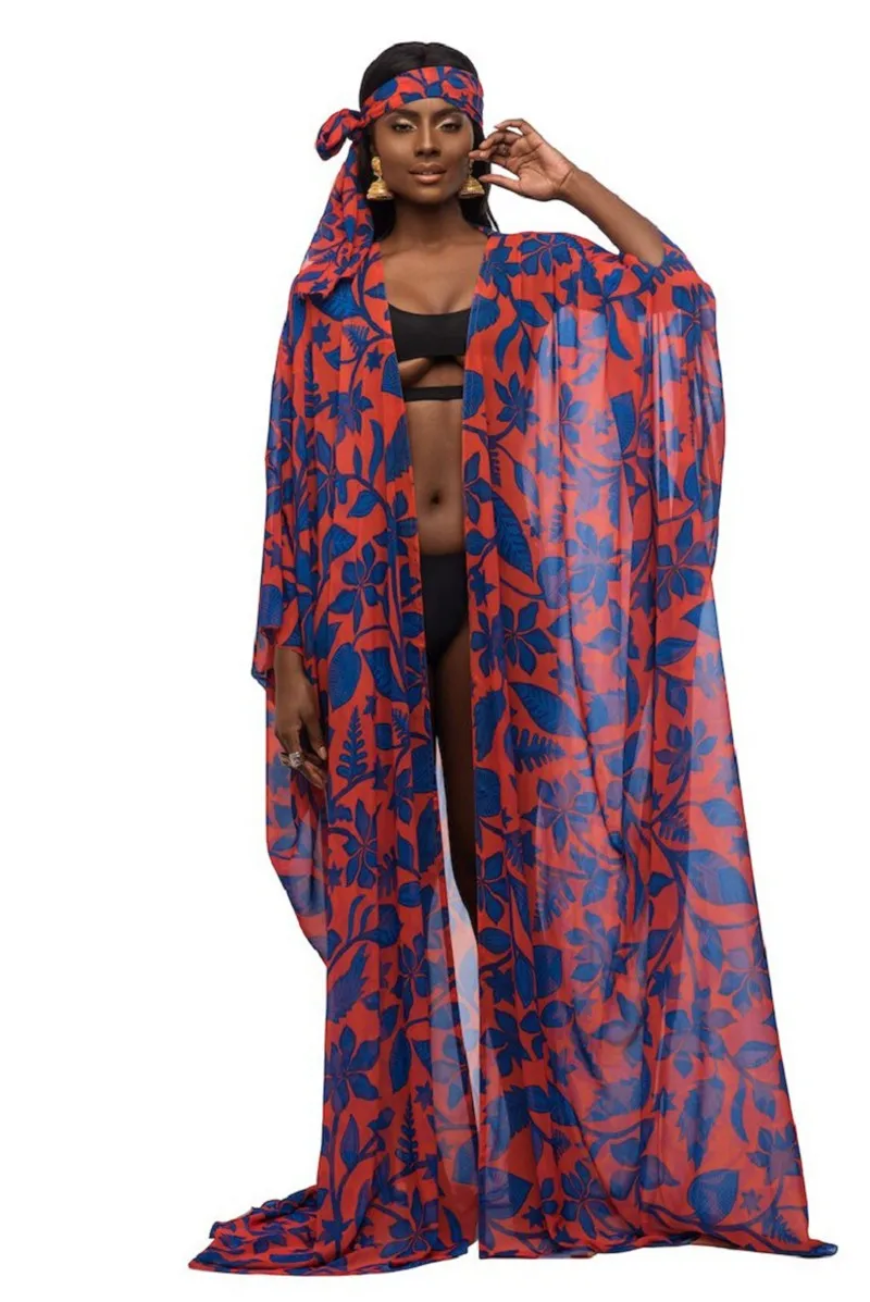 2020 New Women's Beach Wraps Autumn and Winter Fashion Womens Sexy Beach Style Printed Shawl Chiffon Jacket Bikini Cape
