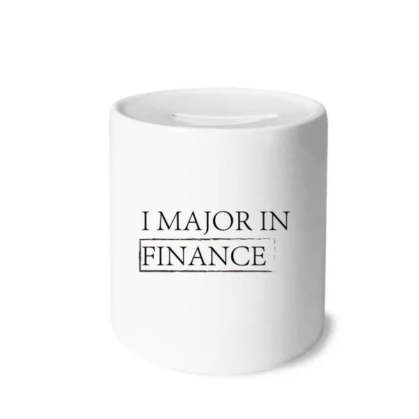 

Quote I Major In Finance Money Box Saving Banks Ceramic Coin Case Kids Adults