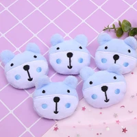 10pcslot cartoon plush patch cute soft blue bear accessories stuffed cotton plush toys creative cartoon appliques