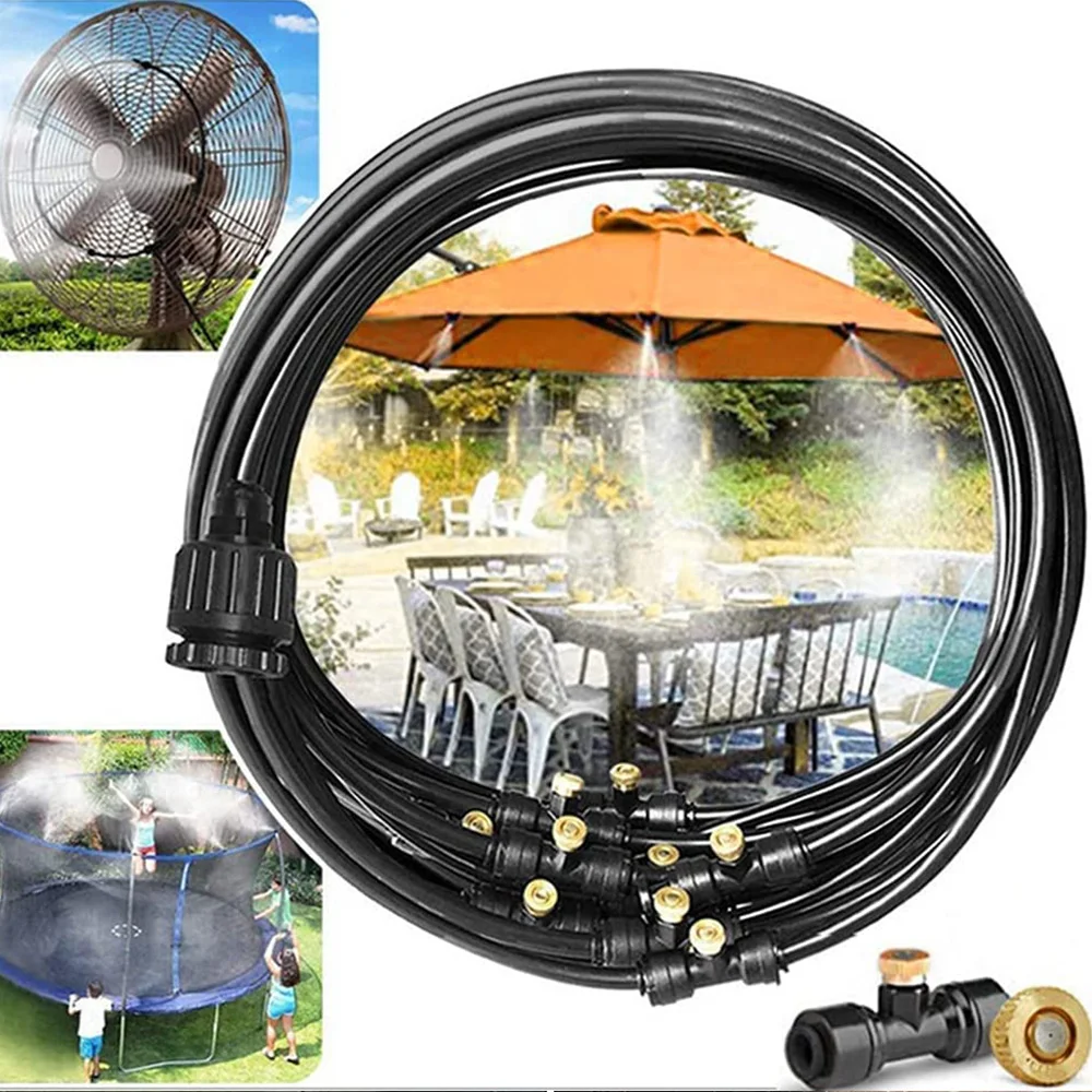 

6/15M Garden Sprayer Outdoor Atomization System Water Spray Cool Greenhouse Irrigation Garden Tool Misting Swimming Pool Sprayer
