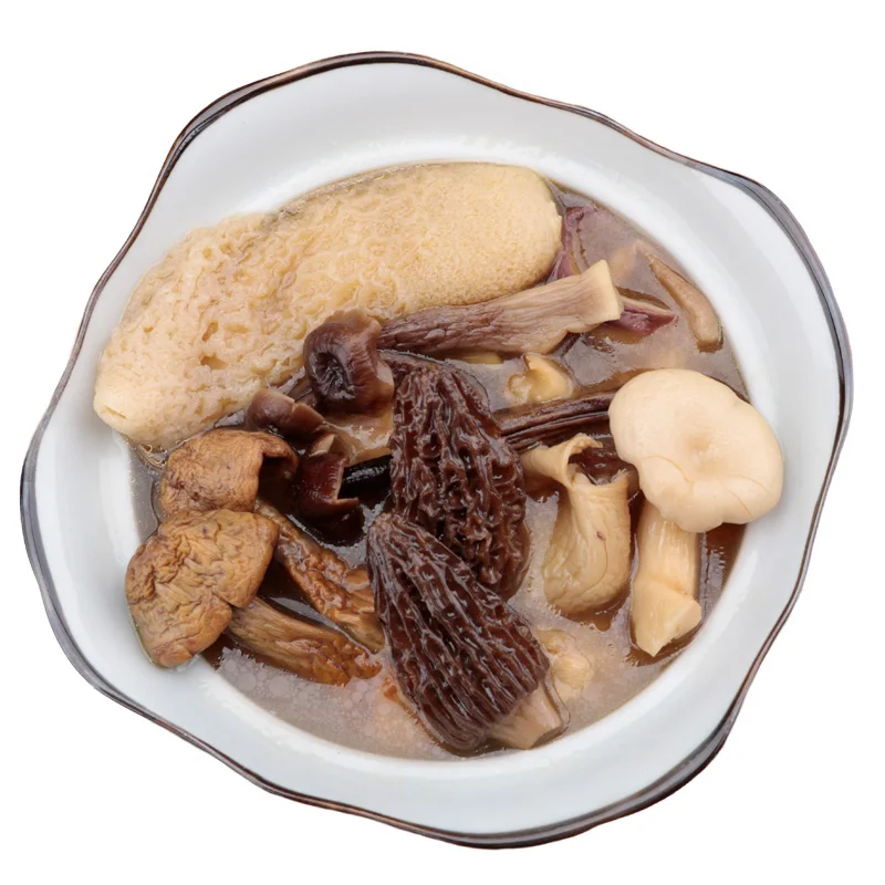 

Yunnan tricholoma matsutake morchella kyi mushroom chicken velvet wild fungus eight fungus soup pot combination dry 60 g