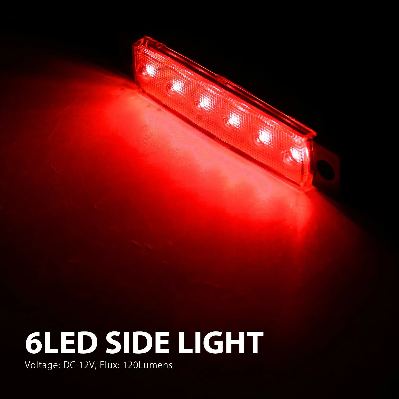 

10pcs 6 SMD LIGHTS 3.8\" X 0.8\" X 0.4\" Marker Lights Truck Trailer Lorry