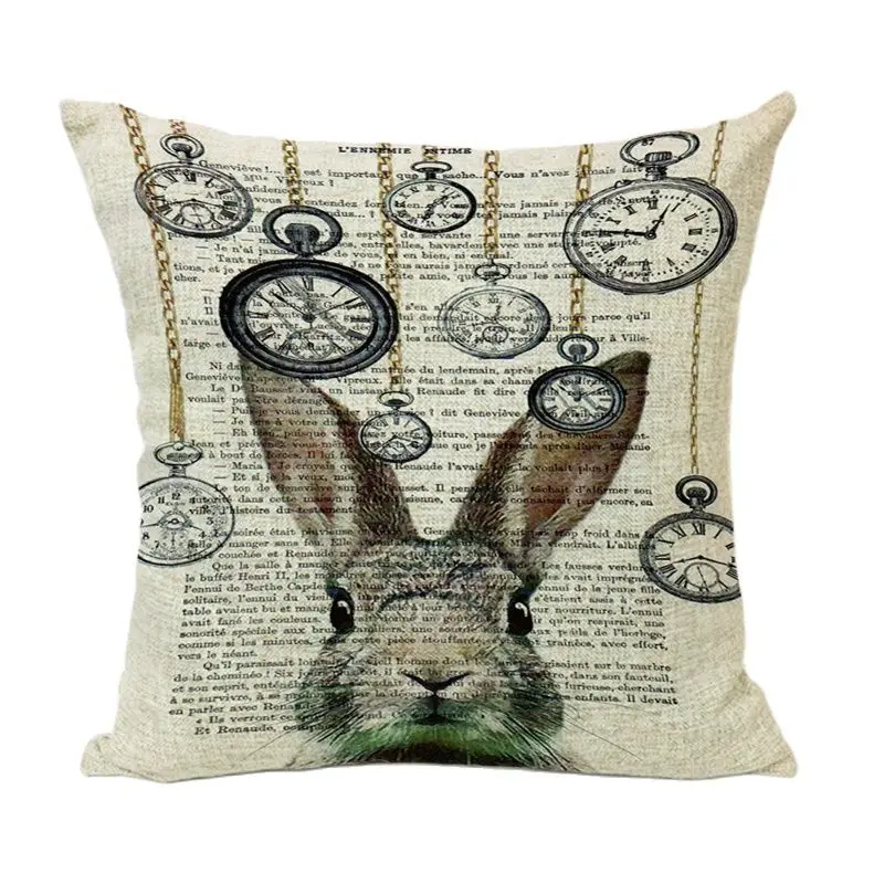 Оптовая продажа наволочка для подушки Американский старый газета слон Павлин