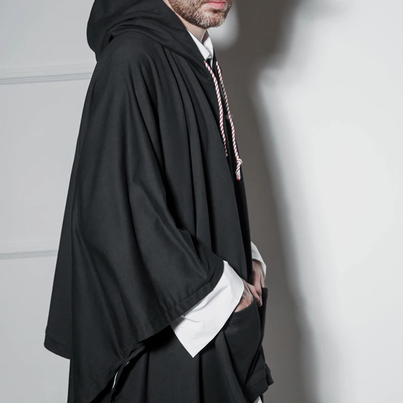 

European and American British style men's cloak coat men's fy shawl fall outside spring and autumn men's cape coat men's bat typ