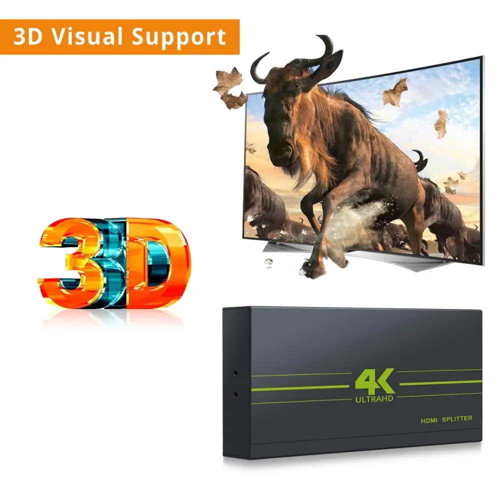 Разветвитель LiNKFOR Ultra HD 4K x 2K HDMI 1 в 4 выхода распределитель сигнала поддержка 1080P 3D