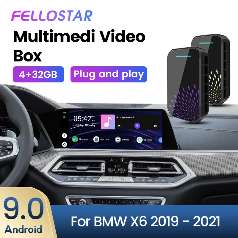 

Автомобильный мультимедийный видеобокс, Android 2021, подходит для BMW X6 F16 G06, встроенный Wi-Fi, BT, видео, аудио, беспроводной Carplay, новинка 9,0