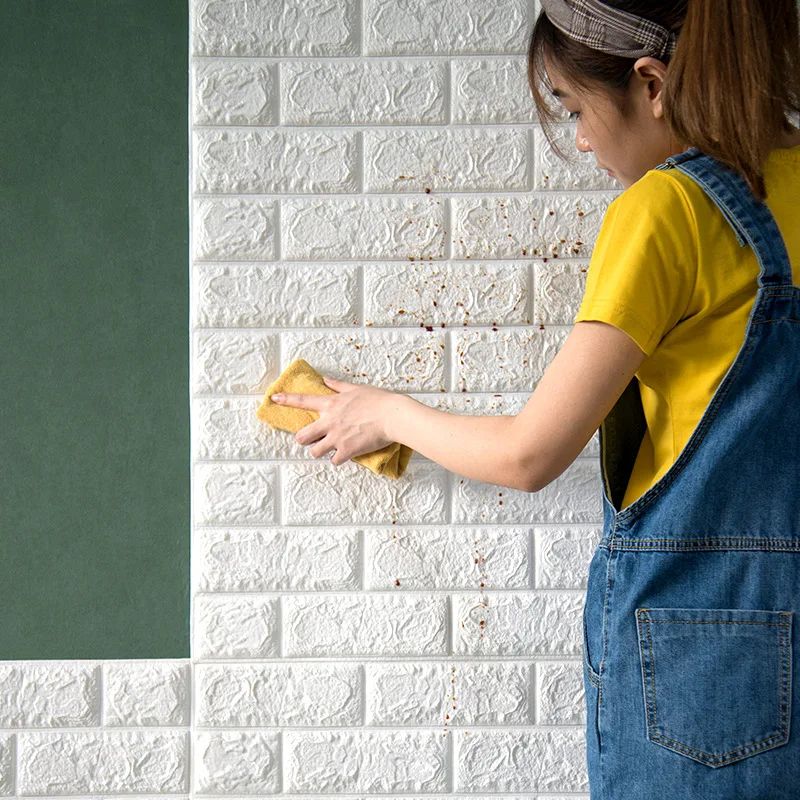 Самоклеящиеся обои настенная 3D панель с имитацией кирпича наклейки для гостиной