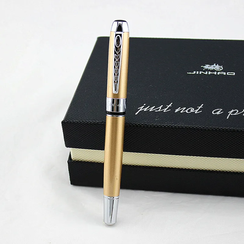 Jinhao 250 Smooth champagne and Silver Clip 0.5mm /1.0mm Calligraphy Pen High Quality Metal Fountain Christmas Gift Pens | Канцтовары