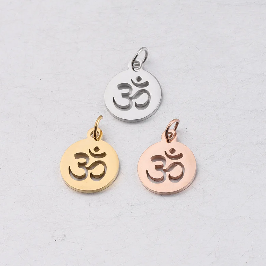 Подвески OM из нержавеющей стали для изготовления ювелирных изделий Hinduism