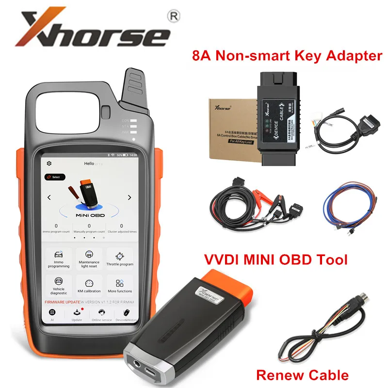Xhorse VVDI Key Tool MAX с обновляемым кабелем plus MINI OBD для Toyota 8A Non smart Adapter| |