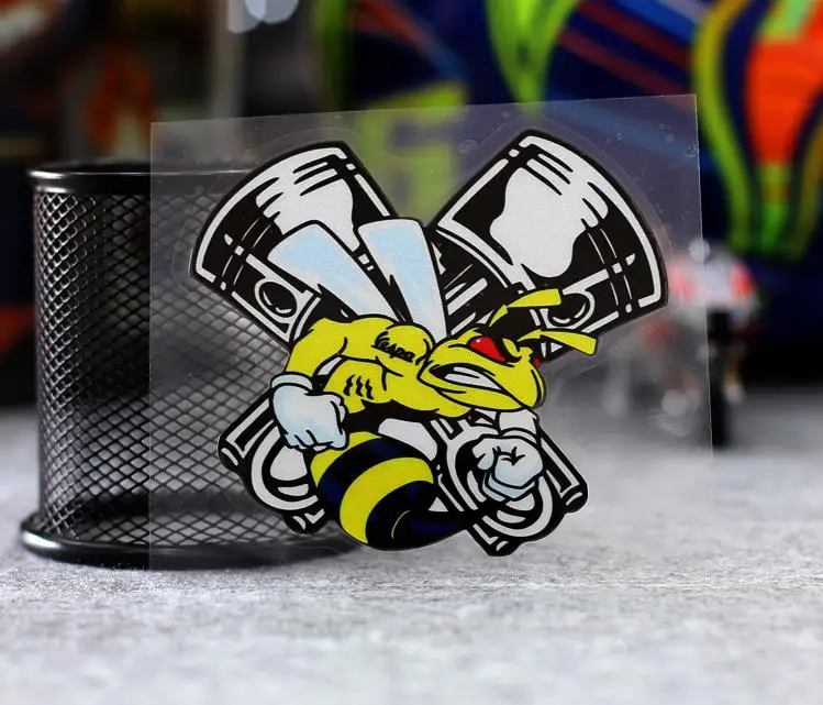 Виниловая наклейка в виде пчелы и для мотоцикла светоотражающие гоночные