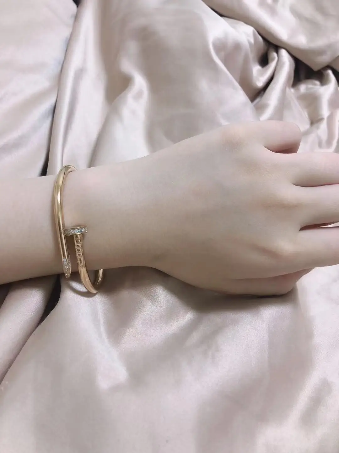 

2021 new titanium steel female fashion nail chain rose gold trend stainless steel nail bracelet gift