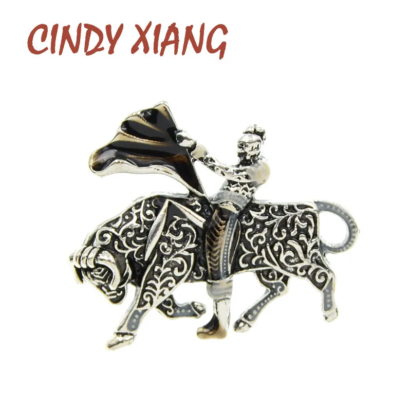 Брошь CINDY XIANG с эмалью в стиле Bullfight унисекс винтажная булавка виде быка для женщин
