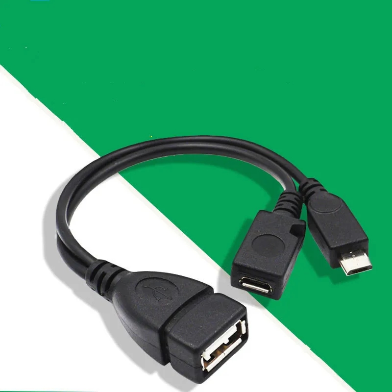 Larryjoe 2 в 1 OTG Micro USB хост Мощность Y сплиттер адаптер для 5 Pin женский и мужской кабель